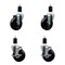 Service Caster 4'' SS Soft Rubber Wheel Swivel 1-1/2'' Expanding Stem Caster Set 2 Brakes, 4PK SCC-SSEX20S414-SRS-2-TLB-2-112 - alternate 1